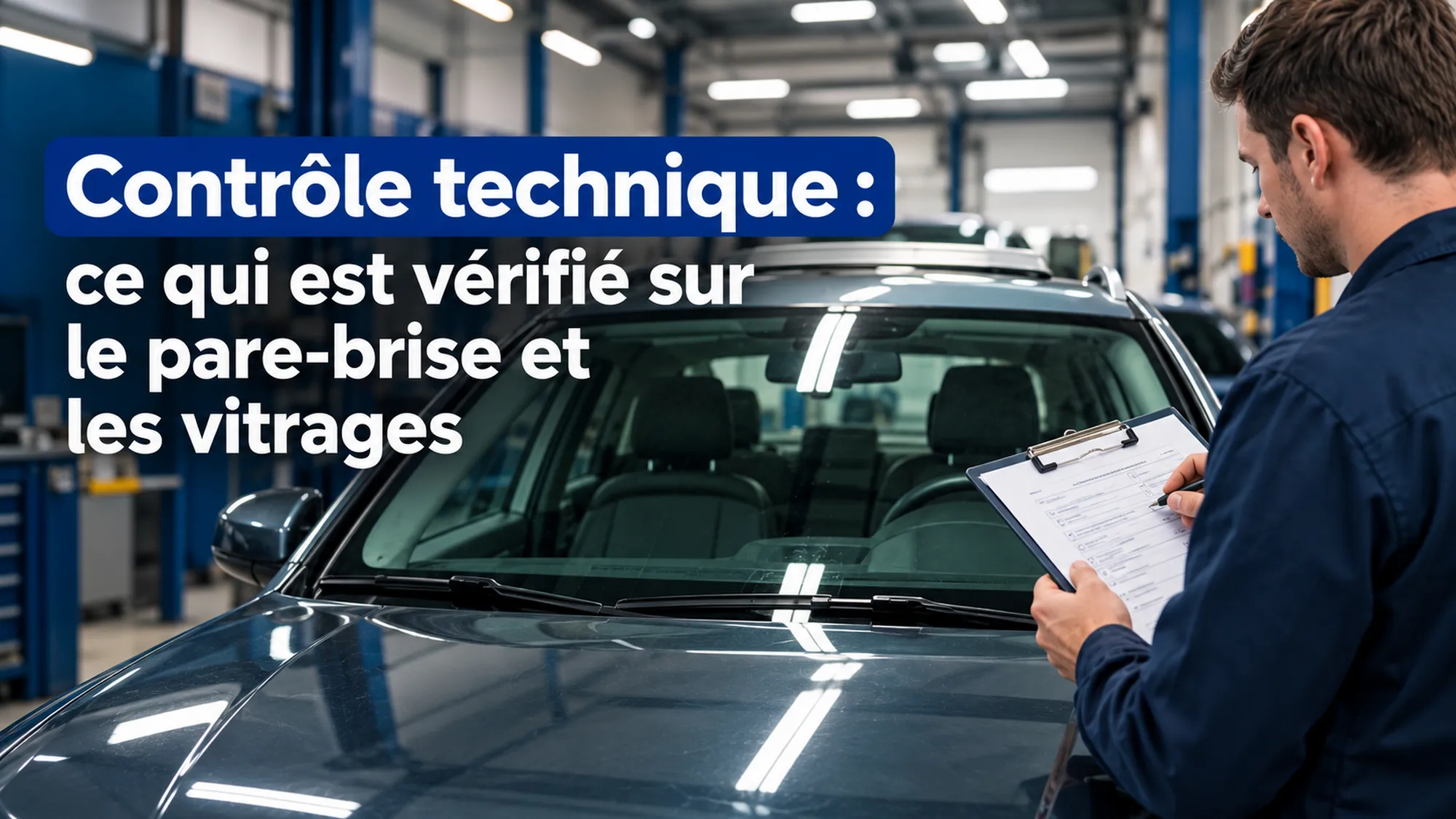 Contrôle technique ce qui est vérifié sur le pare-brise et les vitrages