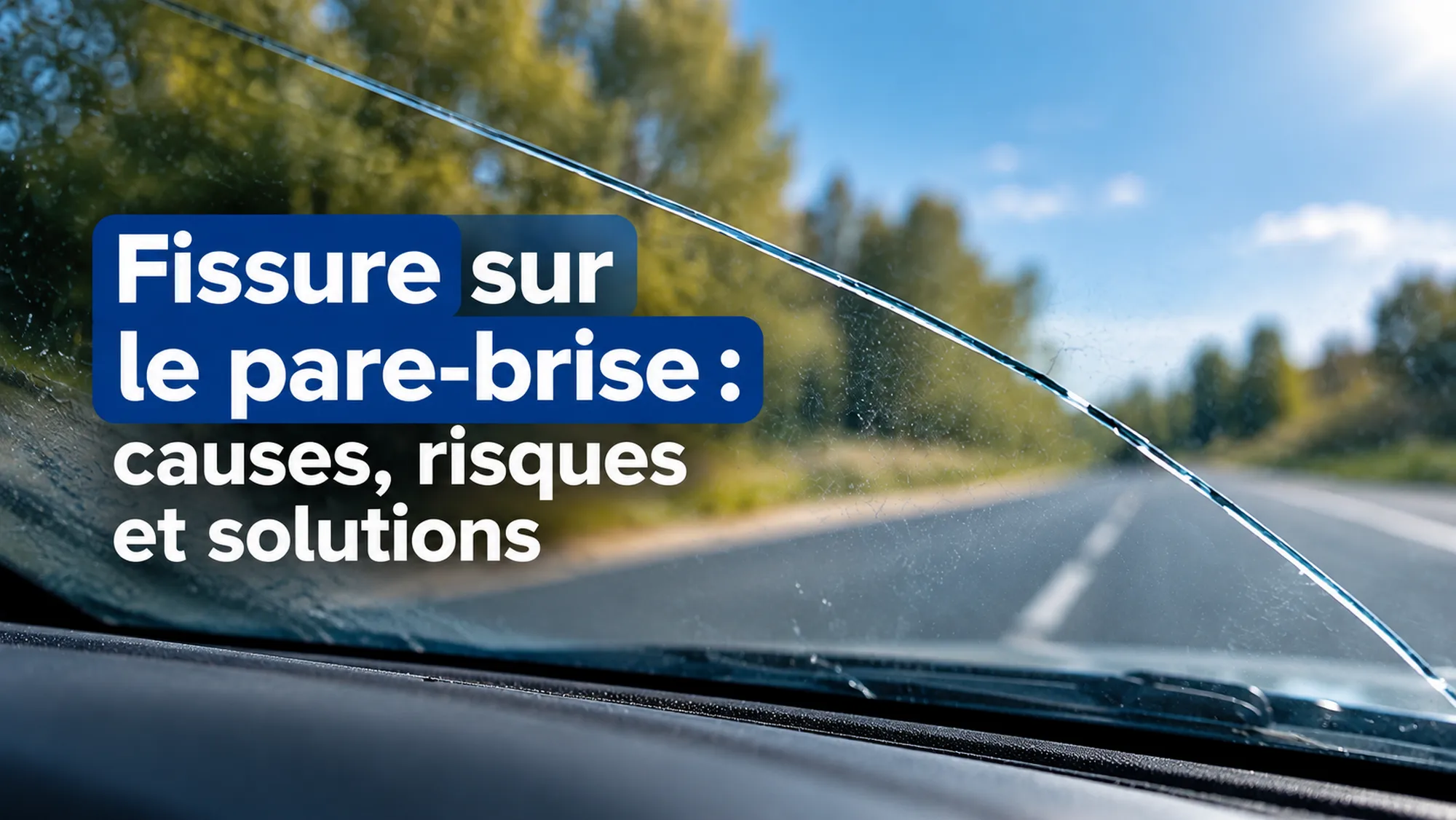 Fissure sur le pare-brise causes, risques et solutions